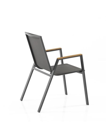 Coppia sedie con braccioli impilabili da giardino Nicoline