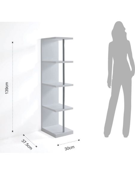 Libreria angolare verticale moderna Clemson