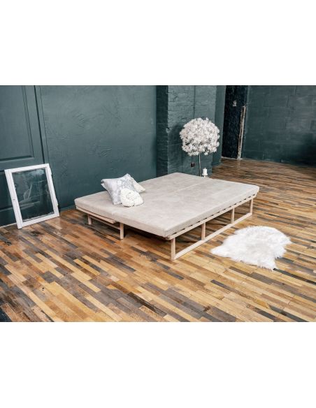 Divano letto in legno naturale Mikkeli
