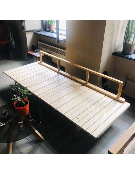 Divano letto in legno naturale Mikkeli