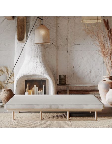 Divano letto in legno naturale Mikkeli
