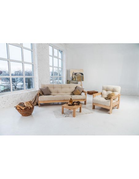 Divano letto in legno massello di faggio Kolari