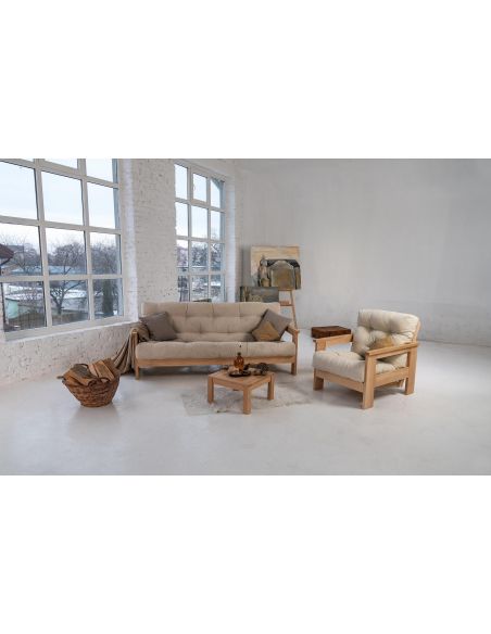 Divano letto in legno massello di faggio Kolari