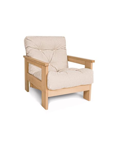 Poltrona da salotto moderna in legno massello Kolari