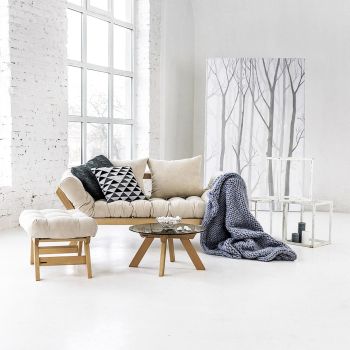 Divano letto singolo in legno massello Alborg 2