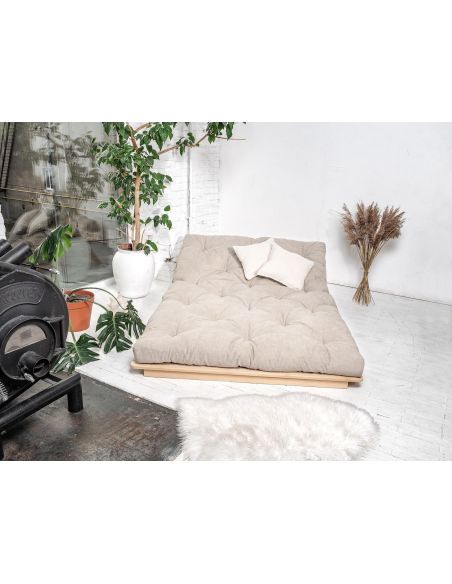 Divano letto matrimoniale in legno Derup