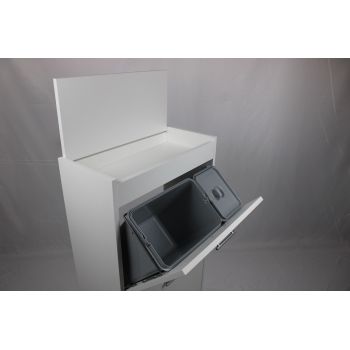 Mobile raccolta differenziata Gea in legno 4 secchi pattumiera 2