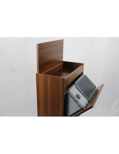 Mobile raccolta differenziata Gea in legno 4 secchi pattumiera