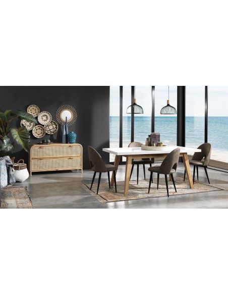 Tavolo allungabile in legno design moderno Julian 180 Tavolo allungabile in legno design moderno Julian 180