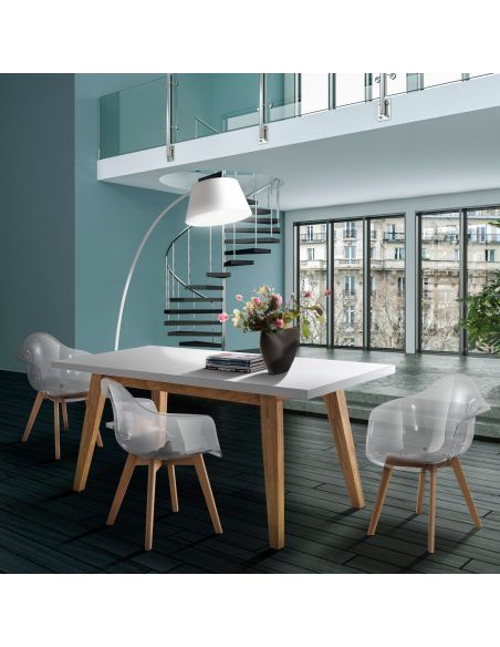 Tavolo allungabile in legno design moderno Julian 180 Tavolo allungabile in legno design moderno Julian 180