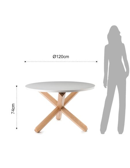 Tavolo rotondo in legno ed MDF Jerome Tavolo rotondo in legno ed MDF Jerome