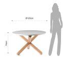 Tavolo rotondo in legno ed MDF Jerome