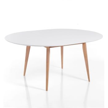 Tavolo rotondo allungabile in legno Brenton 2
