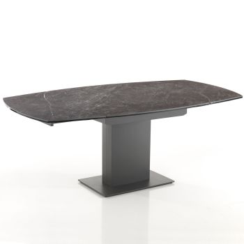 Tavolo allungabile con piano in ceramica Campbell Black 2