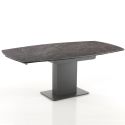 Tavolo allungabile con piano in ceramica Campbell Black