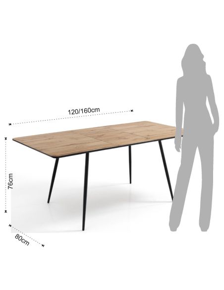 Tavolo da cucina piccolo allungabile 120x80 cm Rasmus Tavolo da cucina piccolo allungabile 120x80 cm Rasmus