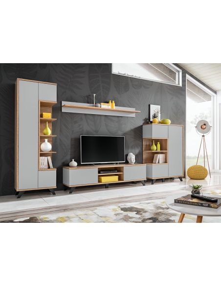 Parete attrezzata TV design moderno Valentin