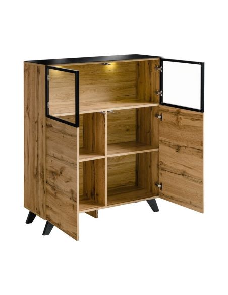 Parete attrezzata moderna in legno Rowan