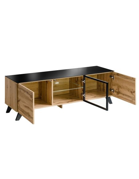 Parete attrezzata moderna in legno Rowan
