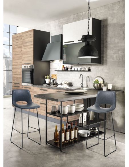 Coppia sgabelli design moderno Samuel Grey