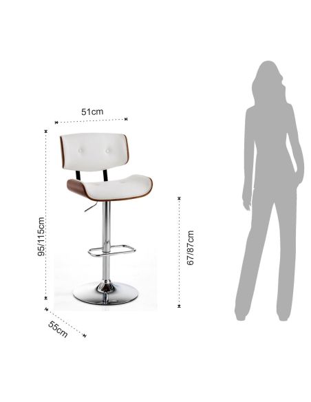 Sgabello imbottito design moderno Adrian Sgabello imbottito design moderno Adrian