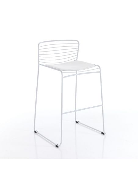 Coppia sgabelli cucina da interno/esterno Cooper White