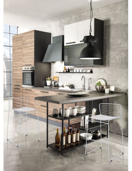 Coppia sgabelli cucina da interno/esterno Cooper White