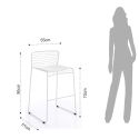 Coppia sgabelli cucina da interno/esterno Cooper White