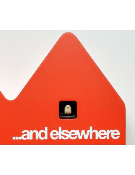 Orologio da parete con cucu design moderno a forma di casetta Double q Orologio da parete con cucu design moderno a forma di casetta Double q