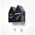 Orologio da parete con cucu design moderno a forma di casetta Double q