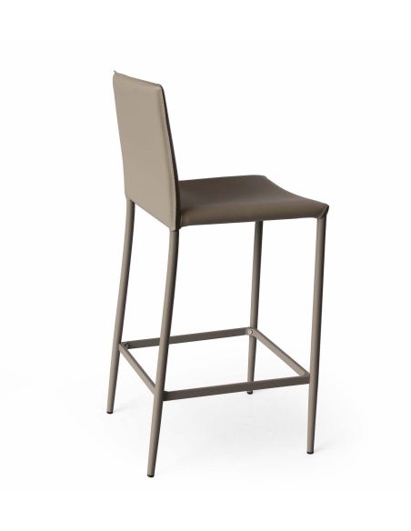 Coppia sgabelli da cucina moderni in simil cuoio Zalia Coppia sgabelli da cucina moderni in simil cuoio Zalia