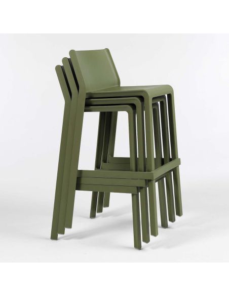 Coppia sgabelli da cucina moderni in polipropilene Kaden