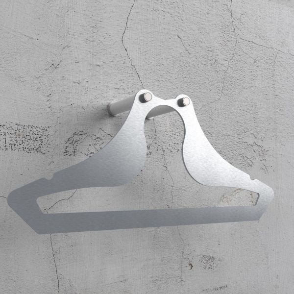 Servomuto design da parete in acciaio ed acrilico Pigeons