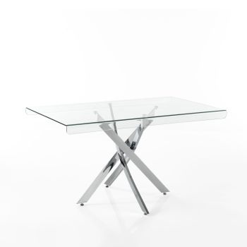 Scrivania in vetro design moderno Travis 2