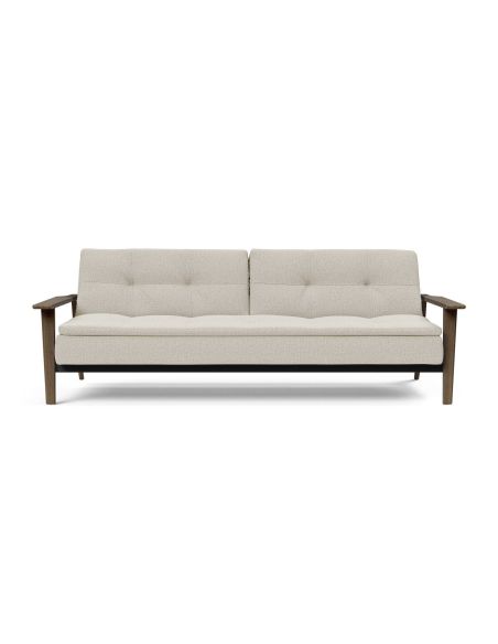 Divano letto comodo regolabile con braccioli in legno Dublexo Frej - 527 Mixed Dance Natural