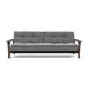 Divano letto comodo regolabile con braccioli in legno Dublexo Frej - 563 Twist Charcoal
