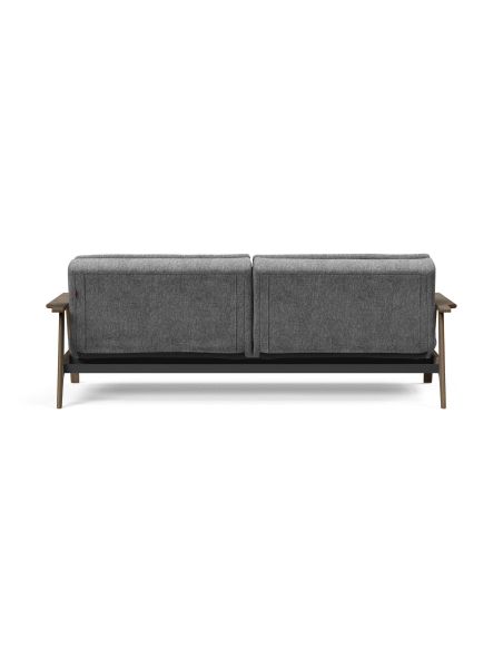 Divano letto comodo regolabile con braccioli in legno Dublexo Frej - 563 Twist Charcoal