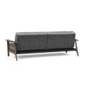 Divano letto comodo regolabile con braccioli in legno Dublexo Frej - 563 Twist Charcoal