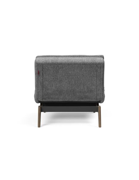 Poltrona moderna in tessuto trasformabile per camera o salotto Dublexo - 563 Twist Charcoal - EIK SMOKED LEGS Poltrona moderna in tessuto trasformabile per camera o salotto Dublexo - 563 Twist Charcoal - EIK SMOKED LEGS