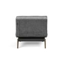 Poltrona moderna in tessuto trasformabile per camera o salotto Dublexo - 563 Twist Charcoal - EIK SMOKED LEGS