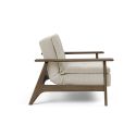 Poltrona moderna con braccioli in legno Dublexo Frej