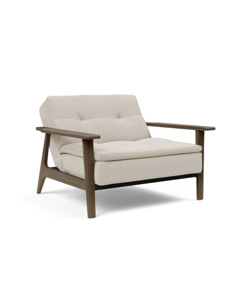 Poltrona moderna con braccioli in legno Dublexo Frej