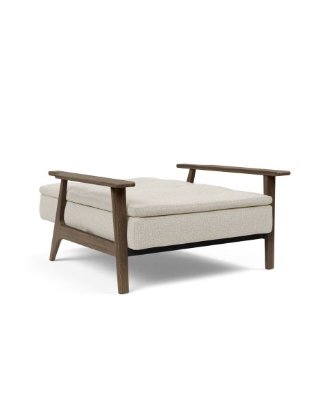 Poltrona moderna con braccioli in legno Dublexo Frej