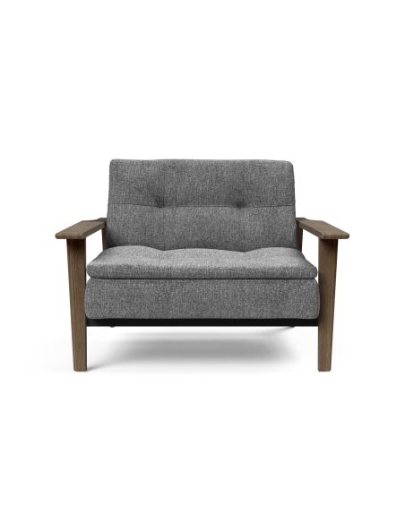 Poltrona moderna con braccioli in legno Dublexo Frej