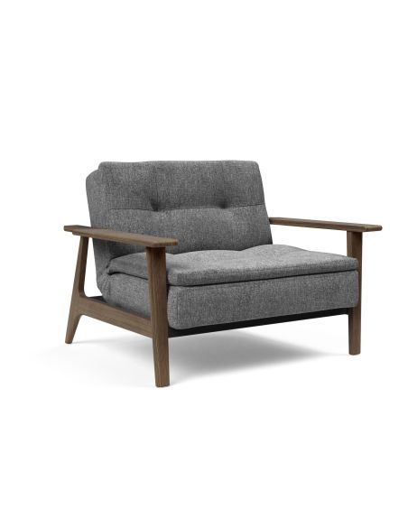 Poltrona moderna con braccioli in legno Dublexo Frej