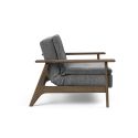 Poltrona moderna con braccioli in legno Dublexo Frej