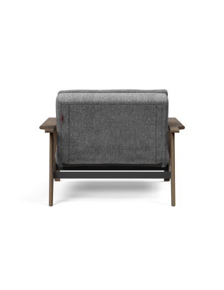 Poltrona moderna con braccioli in legno Dublexo Frej