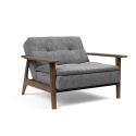 Poltrona moderna con braccioli in legno Dublexo Frej
