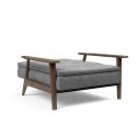 Poltrona moderna con braccioli in legno Dublexo Frej