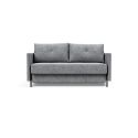 Divano letto Cubed Arm con braccioli convertibile salvaspazio 140 cm - 565 Twist Granite